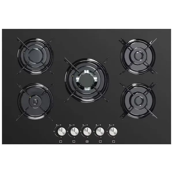 Plaque Encastrable Kumtel 5FEUX 90X60 A Gaz Noir C750BTF