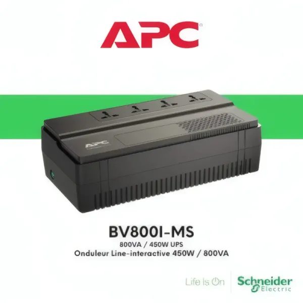 Onduleur APC BV800I-MS Easy UPS 800VA avec Régulation Automatique