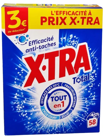 Poudre Xtra Total 4+1 58 lavages 2,9 kg