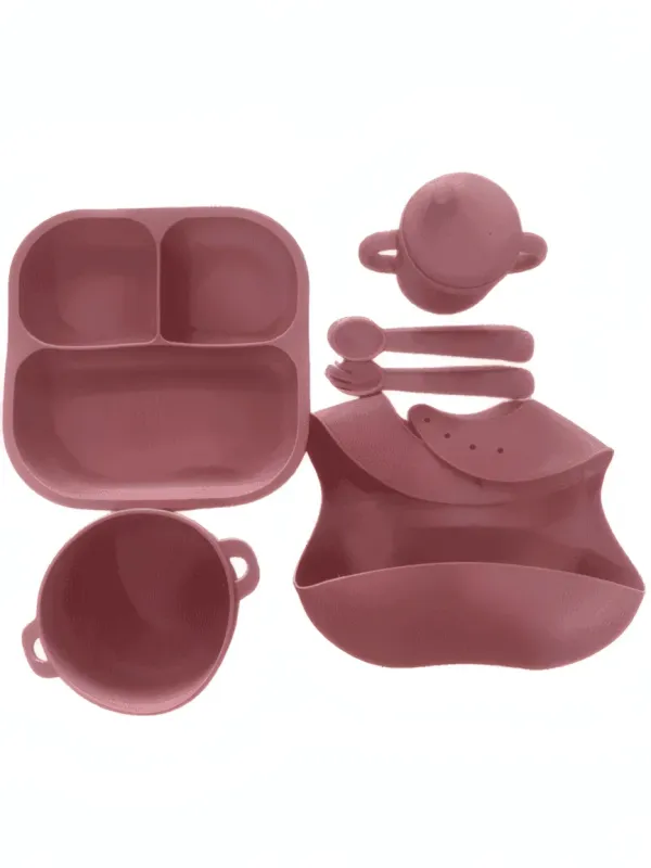 Set Repas Bébé en Silicone – Antidérapant, Sevrage Alimentaire Facile