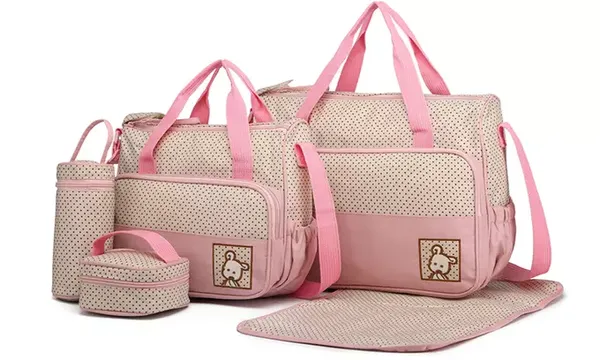 Sac à Langer 4 Pièces (2 Sacs+Trousse Biberon+Trousse accessoire) - Multicolore