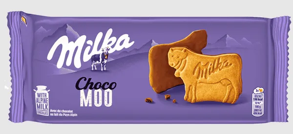 Milka – Biscuits Nappés au Chocolat au Lait Moo – 200 g