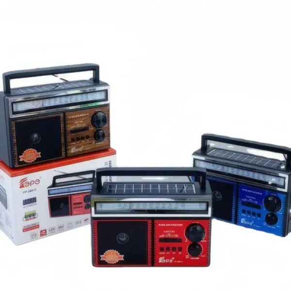 Radio Bluetooth Portable FEPE FP-386-S avec Énergie Solaire