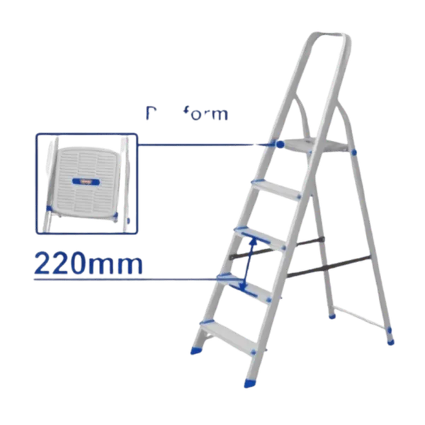 Escabeau 5 Marches - Hauteur Plateforme 1m (Max 120 kg) - WADFOW