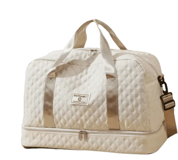 Sac de voyage en nylon de style décontracté beige