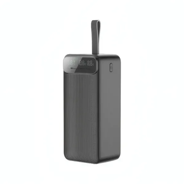 Power Bank Baraka 40000mAh Noir avec Câbles Type-C et Lightning