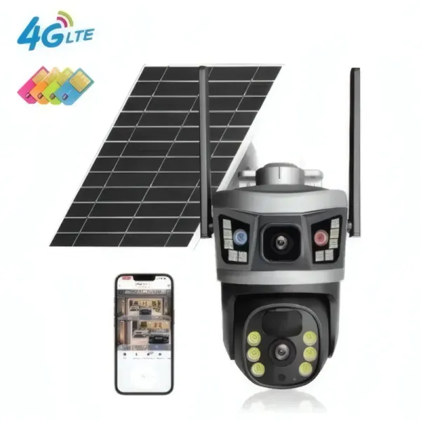 Caméra de Surveillance Solaire 4G Dual Lens YM09-B