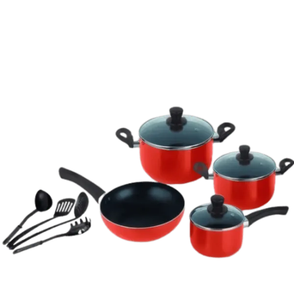 Batterie de Cuisine Decakila 11 Pièces - Aluminium Antiadhésif
