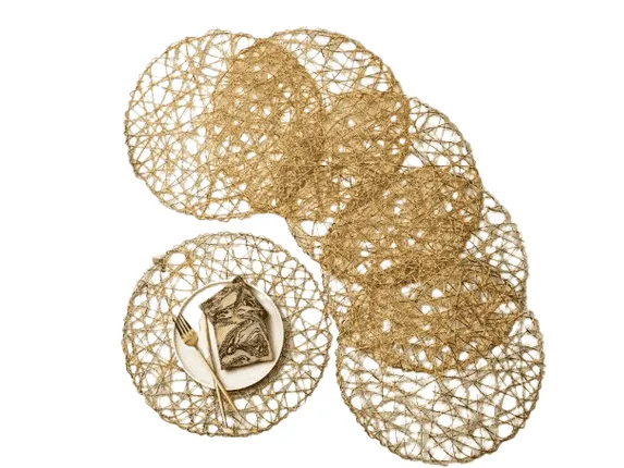 Lot de 6 - Sets de table dorés