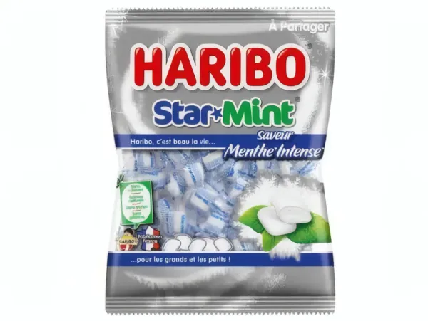 HARIBO - Bonbons star+mint menthe intense - 200g