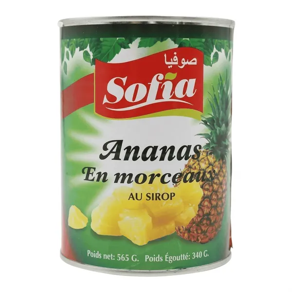 SOFIA - Ananas En Morceaux au sirop - 565 g