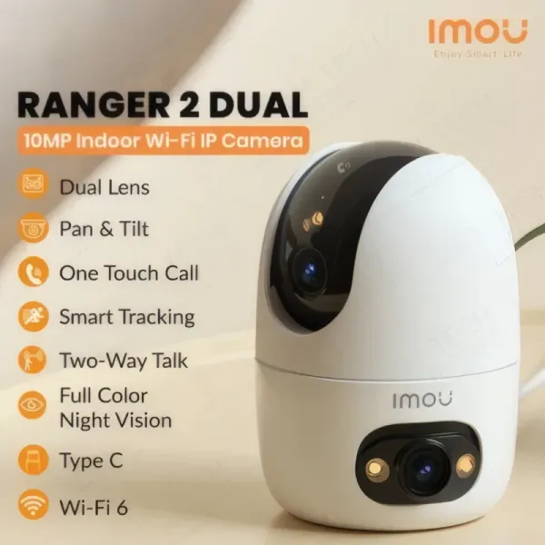 Caméra IP Wi-Fi Imou Ranger 2 Dual - Protection de 2 Zones