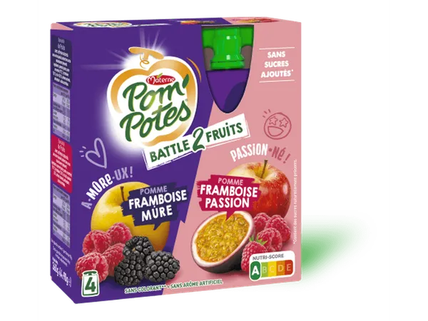 POM'POTES - Compotes Gourdes - Battle 2 Fruits