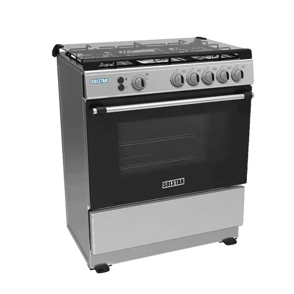 Cuisiniere Solstar 5FEUX 80X60 Full Option Silver SO-582GGINVSS