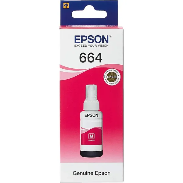 Bouteille d'encre Epson 664 magenta (C13T66434A), 70 ml, 6 500 pages