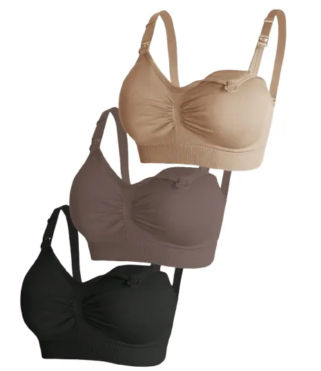 Lot de 3 Soutiens-Gorge Allaitement – Sans Armatures