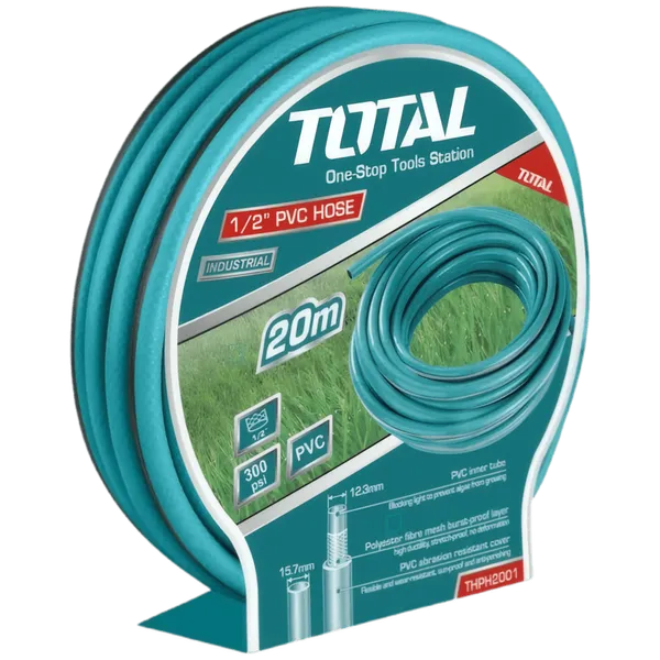 Tuyau d'arrosage PVC 1/2" × 20 m