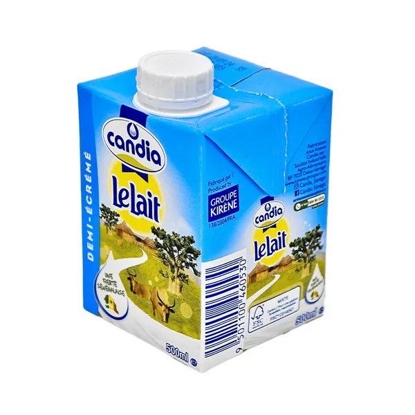 Candia - Brique de lait demi-écrémé - 500 ml