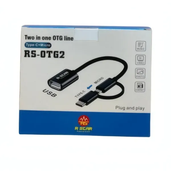 Adaptateur OTG 2 en 1 Type-C + Micro USB RS-OTG2/GP-91