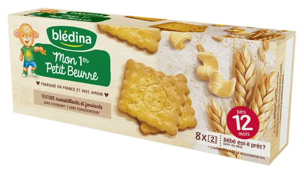 BLEDINA - Mon premier petit beurre Biscuit au blé, dès 12 mois - 133g