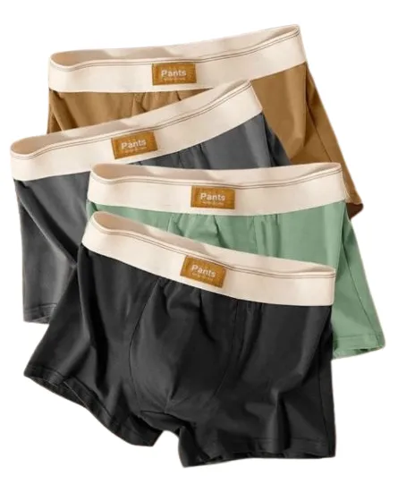 Lot de 4 Boxers Respirants et Confortables pour Homme – Noir Classique - Taille L