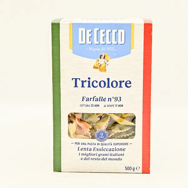 Farfalle tricolore n°93 De Cecco boîte 500 g