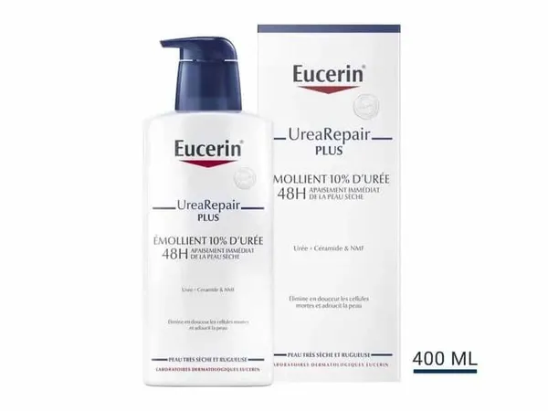 EUCERIN - Lotion UreaRepair+ Émollient 10% d'Urée pour Peaux Sèches - 400ml