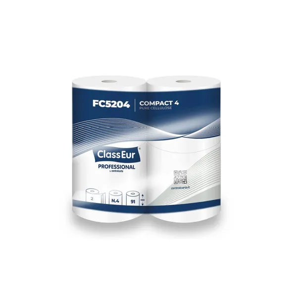 Classeur – Papier Toilette Compact 4 Pure Cellulose FC5204 – 4 Rouleaux