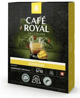CAFE ROYAL - Capsules Café Espresso Compatibles Nespresso® x18 - 93g
