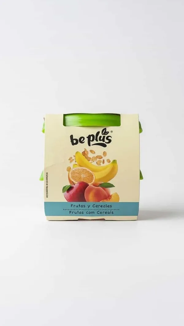 BE PLUS – Purée de Fruits Variés avec Céréales - 2 x 130 g