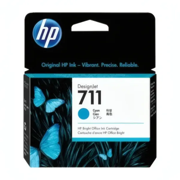 Cartouche d'Encre HP 711 Cyan - 29ml pour Imprimantes Jet d'Encre