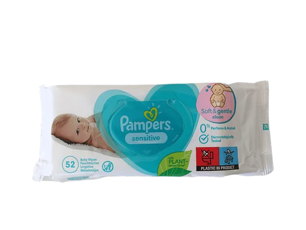 PAMPERS - Lingettes Sensitive - 52 lingettes