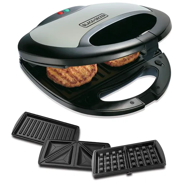 Grill À Sandwich 3 En 1 Et Gaufrier Black Decker TS2090