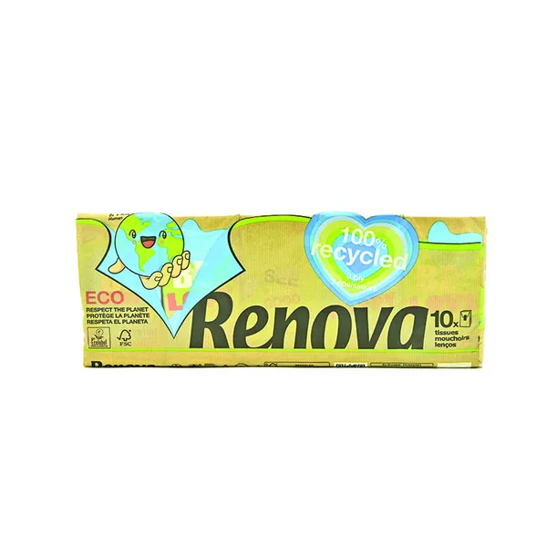 Renova mouchoir de poche blanc x10 étuis