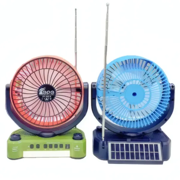 Ventilateur Haut-Parleur Multi-Bande Solaire Rechargeable FEPE FP-355-S