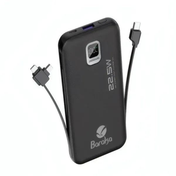 Power Bank Baraka BRK-PB19 - 10000mAh, 2 Sorties Type-C et USB