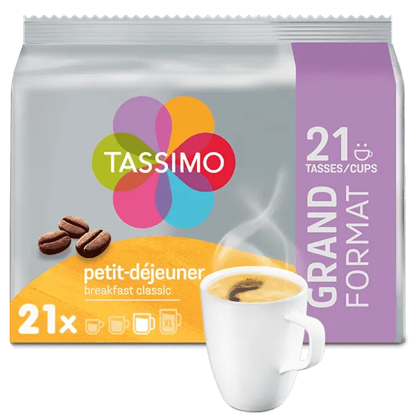TASSIMO-Petit-Déjeuner Classic – Lot de 21 Tasses