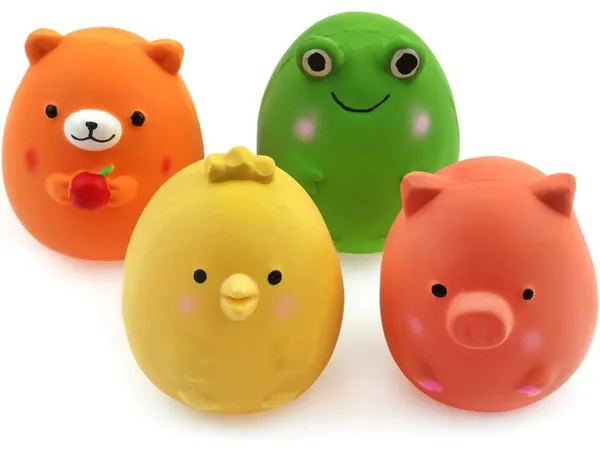 CHIWAVA - Lot de 4pcs de jeux interactifs pour chiens en caoutchouc