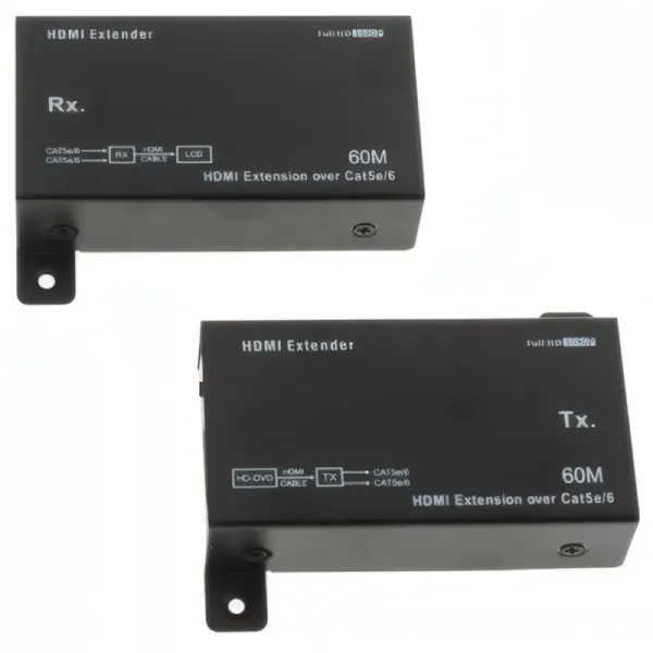Extendeur HDMI 60M avec Adaptateurs d'Alimentation