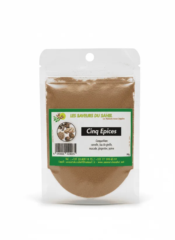 Saveur du Sahel – Mélange de Cinq Épices – 30 g