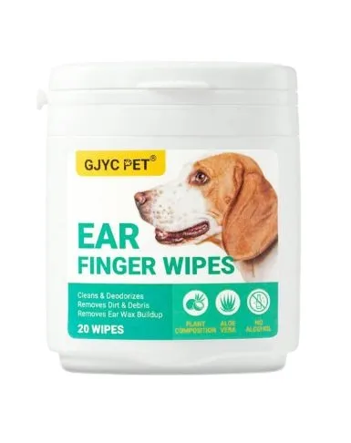 GJYC PET - Lingettes Oreilles Chien et Chat - 20 Pièces