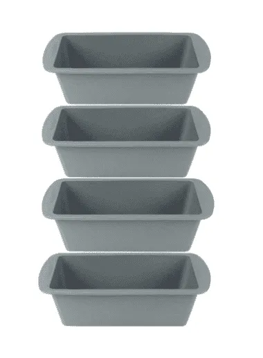 1 piéce Moule Mini Gâteau Rectangulaire en Silicone GRIS