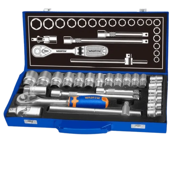 Coffret de 24 Douilles 1/2" Chrome-Vanadium