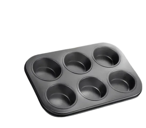 Moule à muffins antiadhésif Decakila - 6 cavités