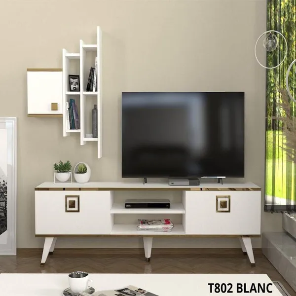 Table Téléviseur Gloss Unit White T802