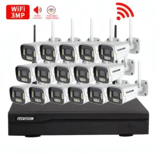 Kit de Vidéosurveillance FOSVISION 16 Caméras IP WiFi 3MP