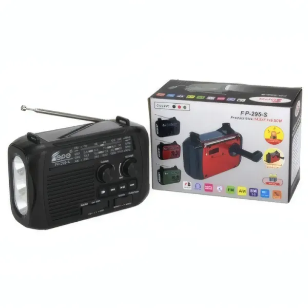 Radio Solaire Rechargeable FEPE FP-295-S avec Torche et USB