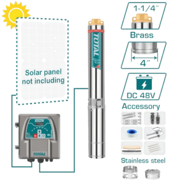 Pompe Solaire Immergée 500W - TOTAL 110M
