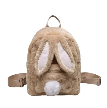 Sac à Dos Lapin en Peluche Mignon –  Bretelles Ajustables, Polyester