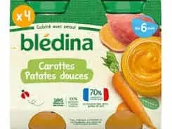 BLEDINA - Petits pots - Carottes Patates douces - Lot x 2